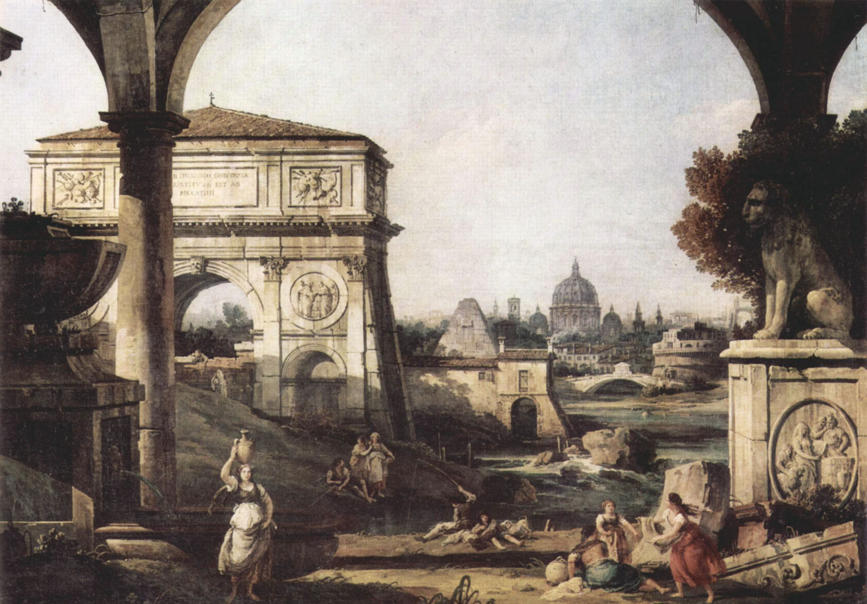 Canaletto, Vision fantaisiste de Rome